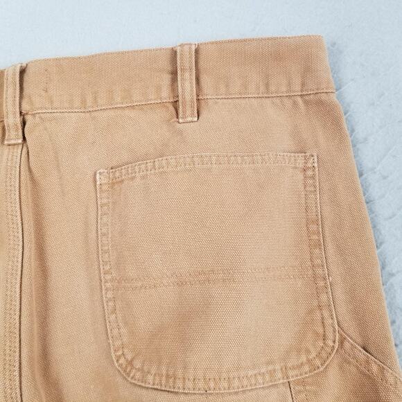 Stanley Pants Mens 36x32 Tan Duck Canvas Carpenter Utility Workwear Heavy Duty - Picture 10 of 16